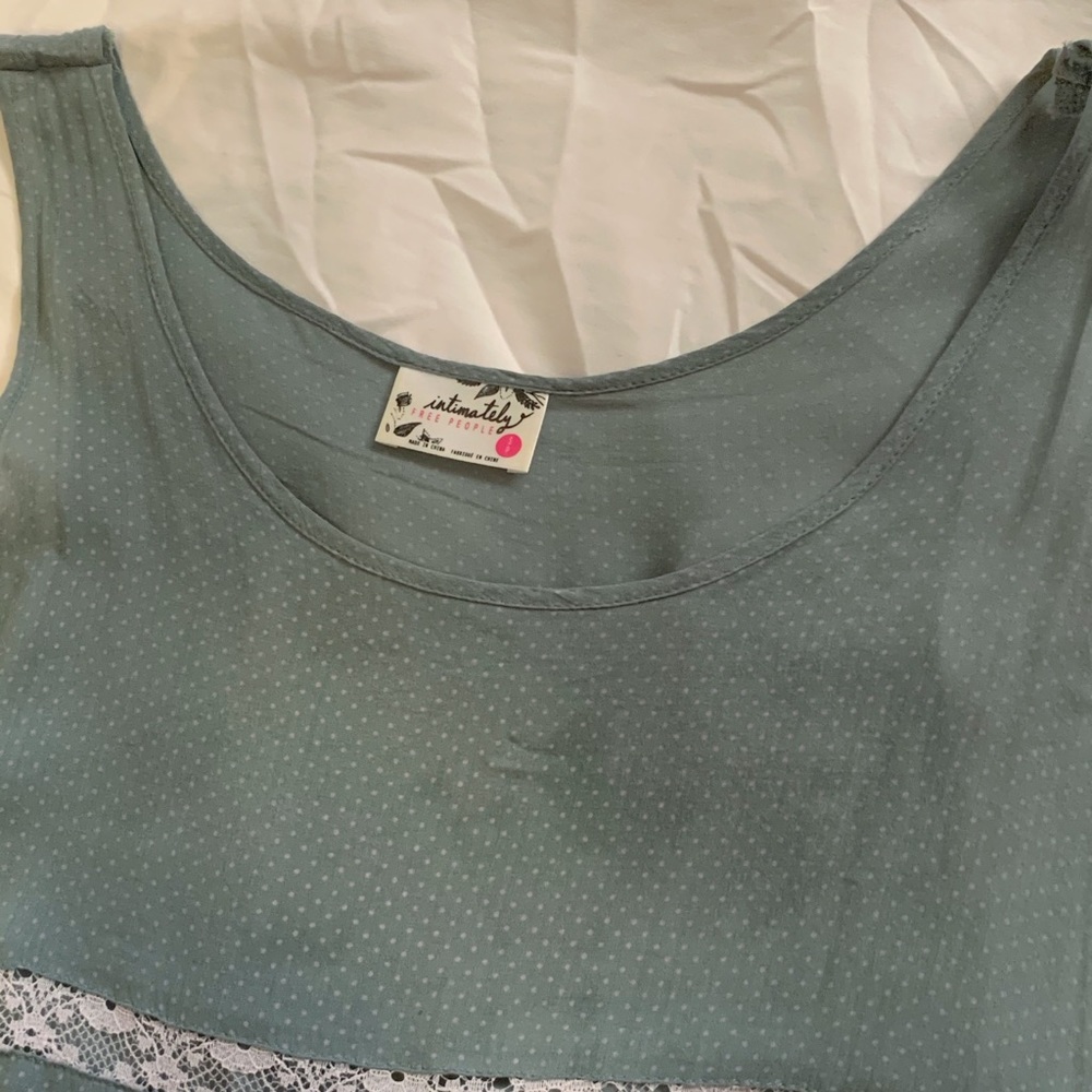 Free people hazy teal trapeze dress - Picture 5 of 5